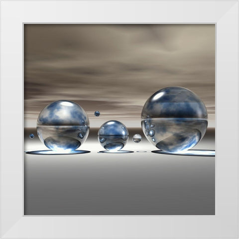 Imagination II White Modern Wood Framed Art Print by Hillert, Peter