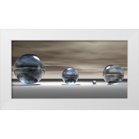 Imagination III White Modern Wood Framed Art Print by Hillert, Peter