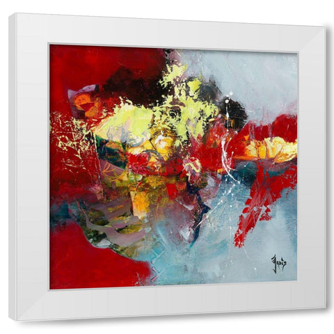 evidence White Modern Wood Framed Art Print by Jadis