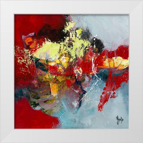 evidence White Modern Wood Framed Art Print by Jadis