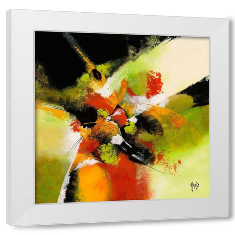 Acidule White Modern Wood Framed Art Print by Jadis