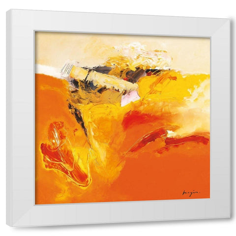 Variations abstraites III White Modern Wood Framed Art Print by Magis, Pascal