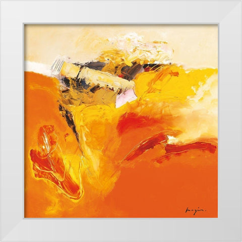 Variations abstraites III White Modern Wood Framed Art Print by Magis, Pascal