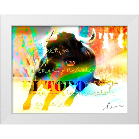El Toro White Modern Wood Framed Art Print by Bosboom, Leon