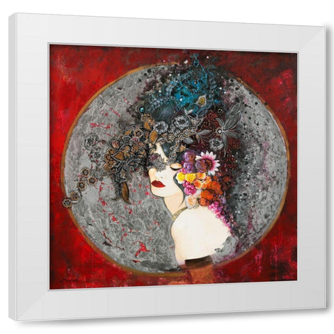 Peau de Satin White Modern Wood Framed Art Print by Maugeri, Valerie