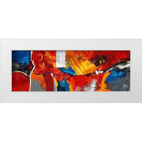 Vie de Joie White Modern Wood Framed Art Print by Jadis