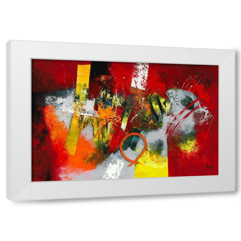 Confidence White Modern Wood Framed Art Print by Jadis