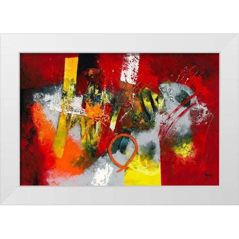 Confidence White Modern Wood Framed Art Print by Jadis