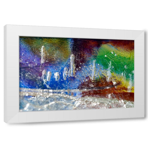 Iceline White Modern Wood Framed Art Print by NUPHO