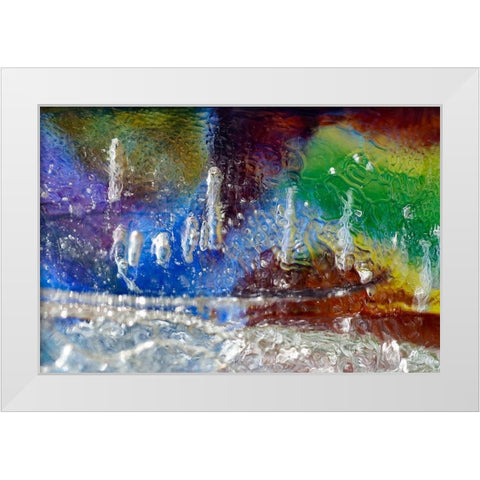 Iceline White Modern Wood Framed Art Print by NUPHO