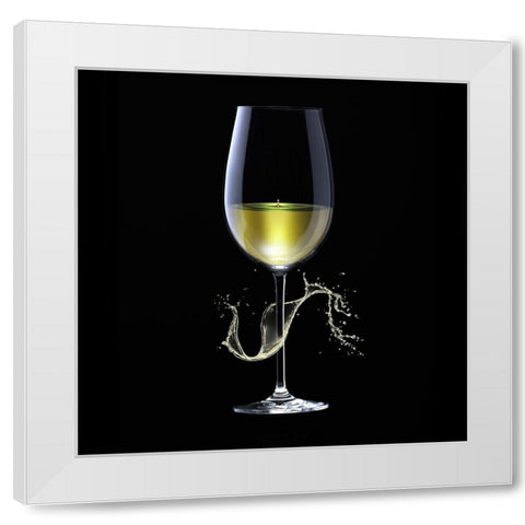 GrapeSplash one White Modern Wood Framed Art Print by Hillert, Peter