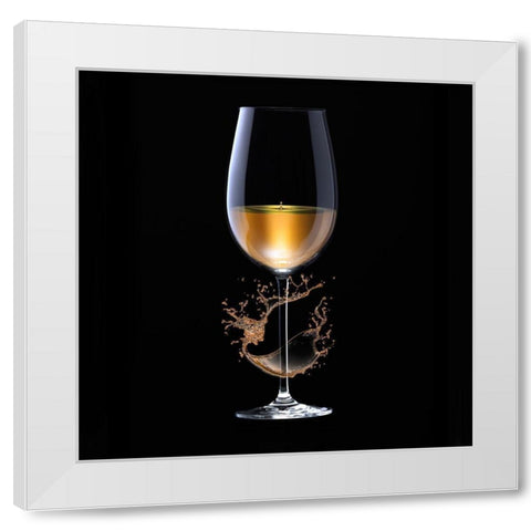 GrapeSplash two White Modern Wood Framed Art Print by Hillert, Peter