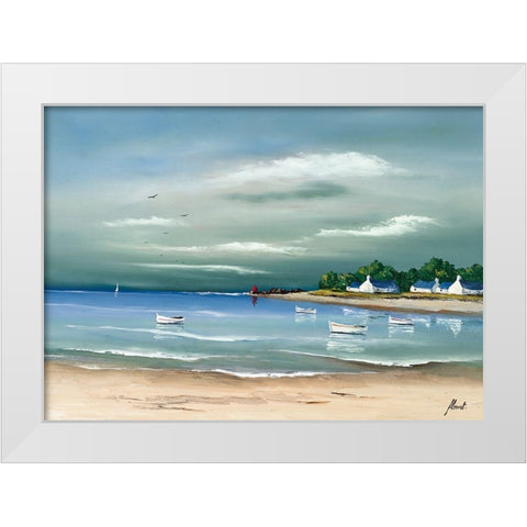 Cote bretonne I White Modern Wood Framed Art Print by Flanet, Frederic