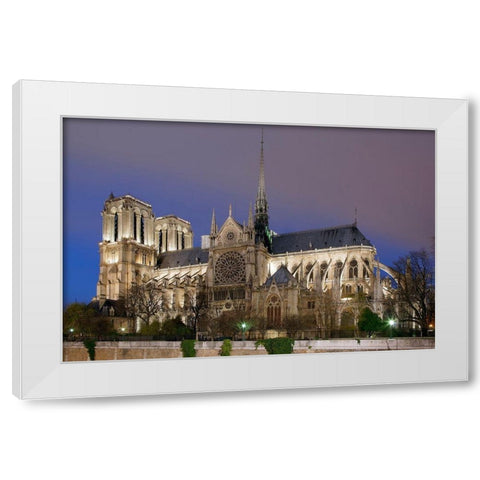 Notre Dame White Modern Wood Framed Art Print by Fischer, Rolf