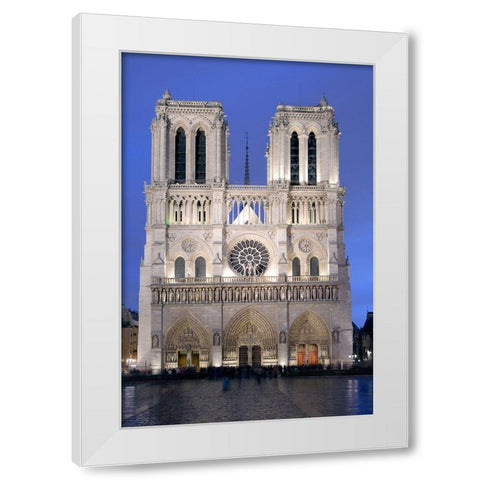 Notre Dame White Modern Wood Framed Art Print by Fischer, Rolf