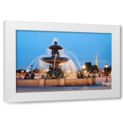 Place de la Concorde White Modern Wood Framed Art Print by Fischer, Rolf