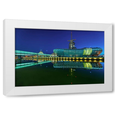 Bremerhaven White Modern Wood Framed Art Print by Fischer, Rolf