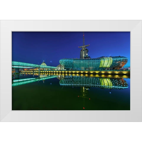 Bremerhaven White Modern Wood Framed Art Print by Fischer, Rolf