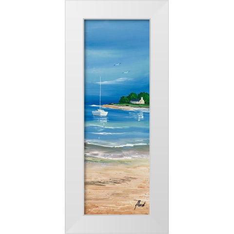 Maree basse II White Modern Wood Framed Art Print by Flanet, Frederic
