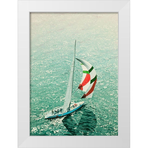 Morning Breeze White Modern Wood Framed Art Print by Black, Karl