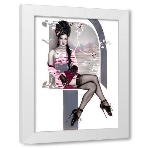 Chinwater White Modern Wood Framed Art Print by Horwath, Sara