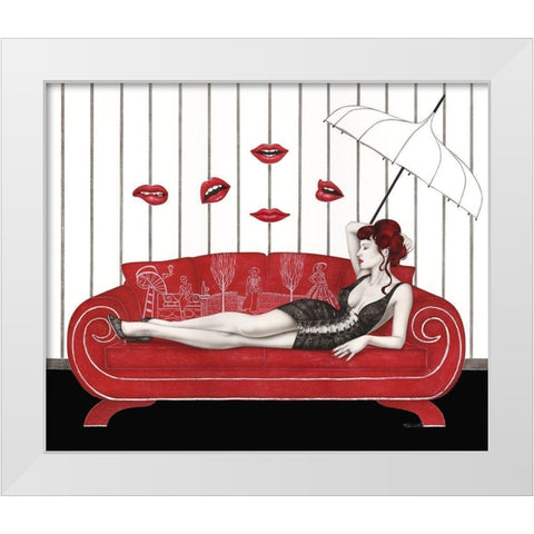 3 Falter White Modern Wood Framed Art Print by Horwath, Sara