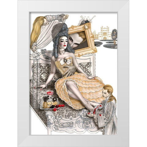Cinderella White Modern Wood Framed Art Print by Horwath, Sara