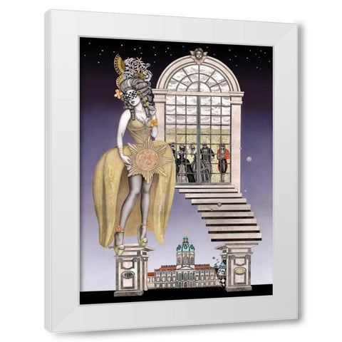 Schloss Charlottenburg White Modern Wood Framed Art Print by Horwath, Sara