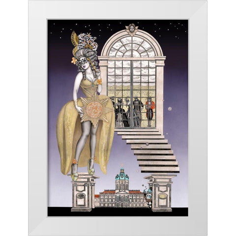 Schloss Charlottenburg White Modern Wood Framed Art Print by Horwath, Sara