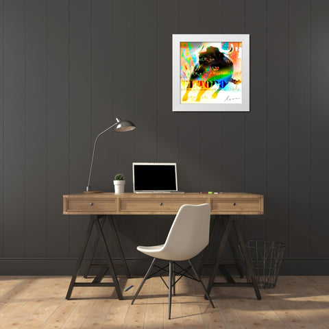 El Toro White Modern Wood Framed Art Print by Bosboom, Leon