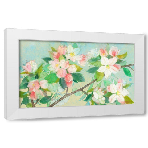 Apple Blossom White Modern Wood Framed Art Print by Botman, Loes
