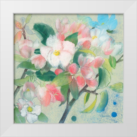Apple Blossom 1 White Modern Wood Framed Art Print by Botman, Loes