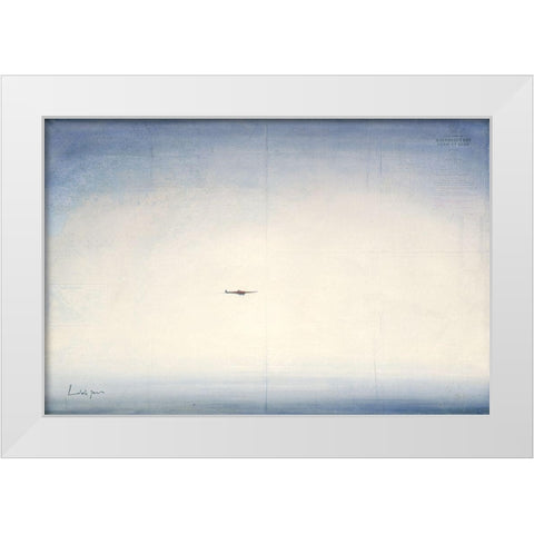 Au dessus des mers White Modern Wood Framed Art Print by Letestu, Yann