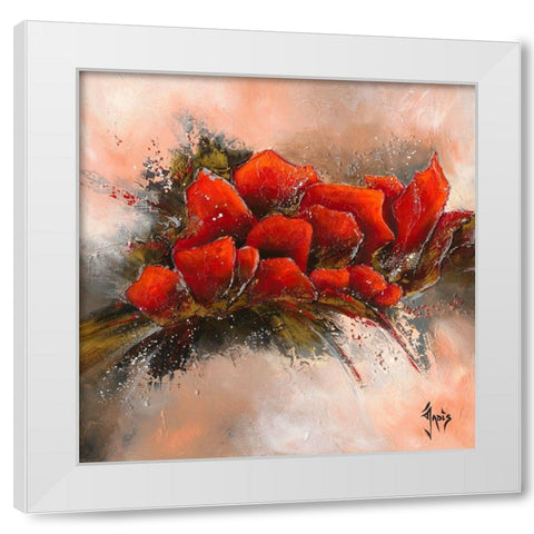 Fleur de lune 1 White Modern Wood Framed Art Print by Jadis