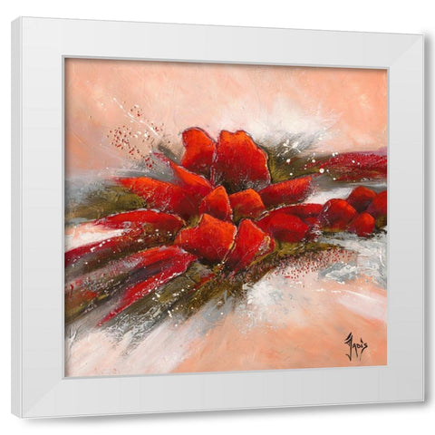 Fleur de lune 2 White Modern Wood Framed Art Print by Jadis