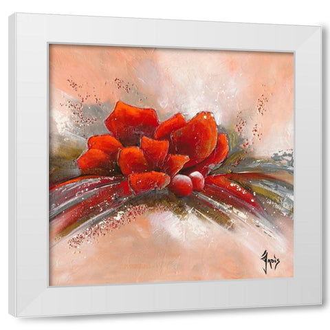 Fleur de lune 3 White Modern Wood Framed Art Print by Jadis