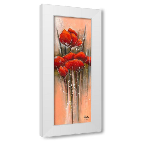 Fleur de lune 4 White Modern Wood Framed Art Print by Jadis
