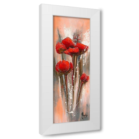 Fleur de lune 5 White Modern Wood Framed Art Print by Jadis