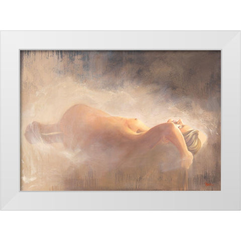 Nude I White Modern Wood Framed Art Print by Mallo, Pierre
