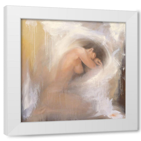 Nude III White Modern Wood Framed Art Print by Mallo, Pierre
