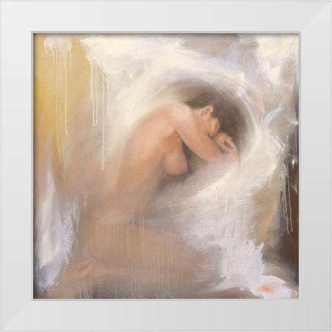 Nude III White Modern Wood Framed Art Print by Mallo, Pierre
