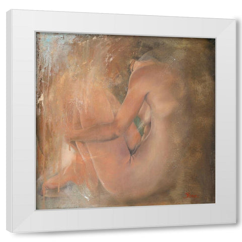 Nude IV White Modern Wood Framed Art Print by Mallo, Pierre