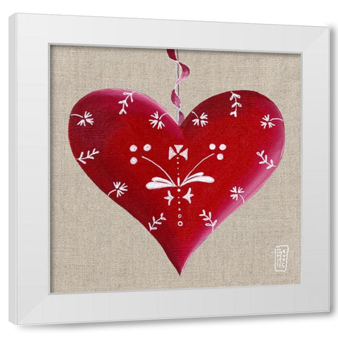 Lovely White Modern Wood Framed Art Print by Mellier, Francine