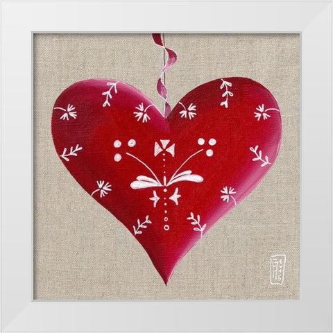 Lovely White Modern Wood Framed Art Print by Mellier, Francine