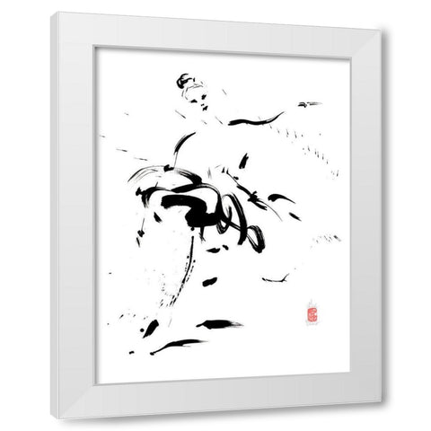 Ballerine White Modern Wood Framed Art Print by Hanniet, Marc