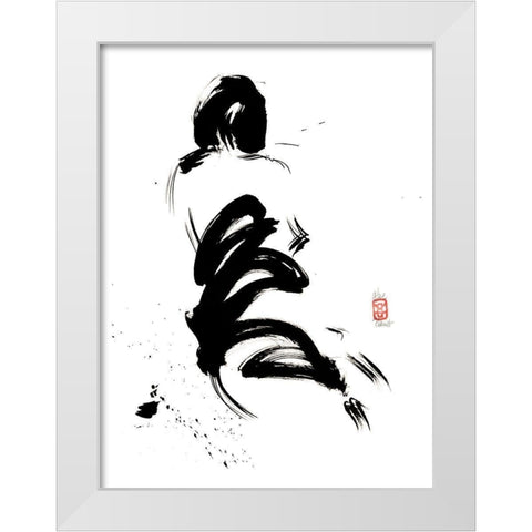 L imminence du desir White Modern Wood Framed Art Print by Hanniet, Marc