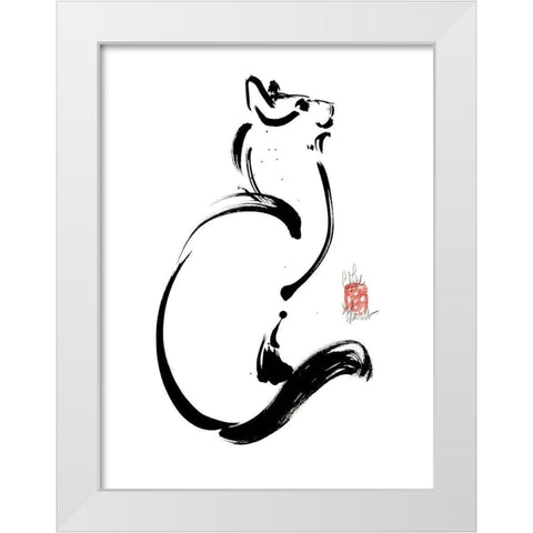 La confiance White Modern Wood Framed Art Print by Hanniet, Marc