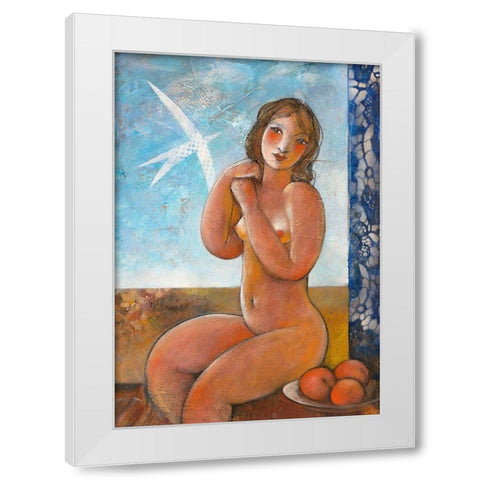 Jeunesse White Modern Wood Framed Art Print by Hanniet, Marc