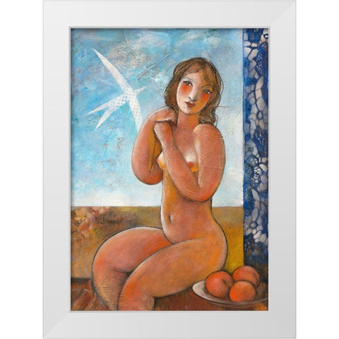 Jeunesse White Modern Wood Framed Art Print by Hanniet, Marc