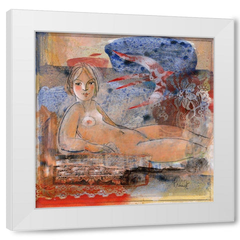 Leclosion dun reve White Modern Wood Framed Art Print by Hanniet, Marc